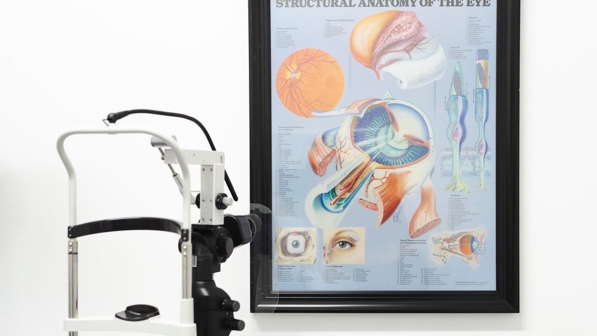 Slit lamp used to examine the front and back of the eye at Family Eye Center